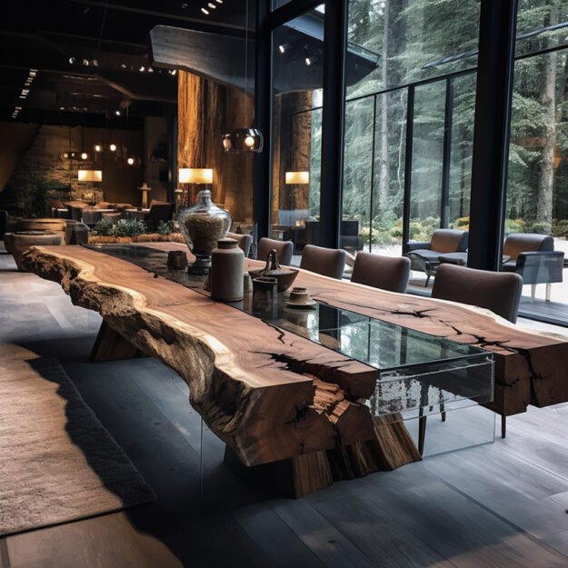 Exquisite Glass River Table for Luxurious Living