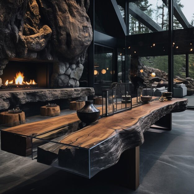Captivating Glass River Table: A Timeless Statement Piece