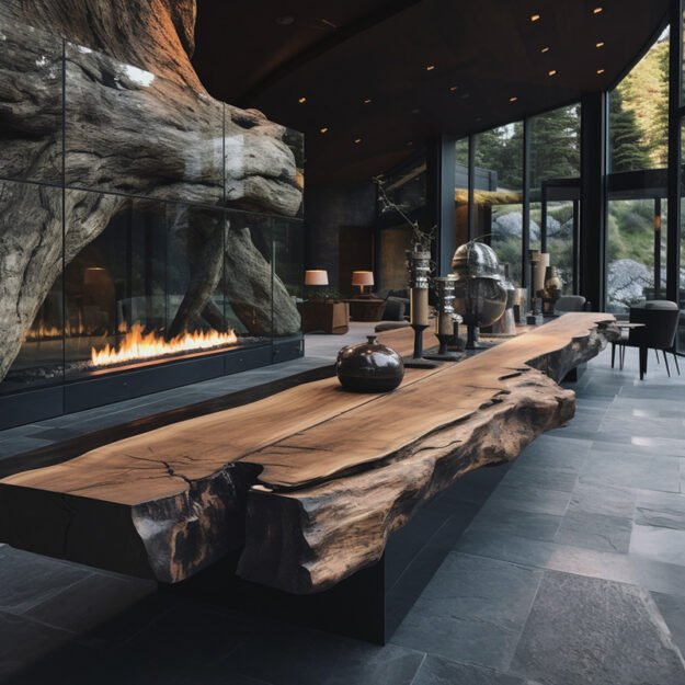 Captivating Glass River Table: Where Nature Meets Elegance