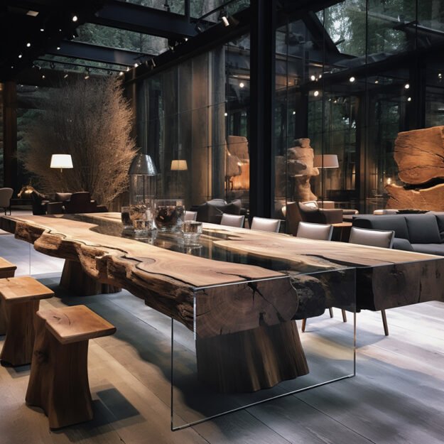 Stunning Glass River Table: The Ultimate Centerpiece for Your Home
