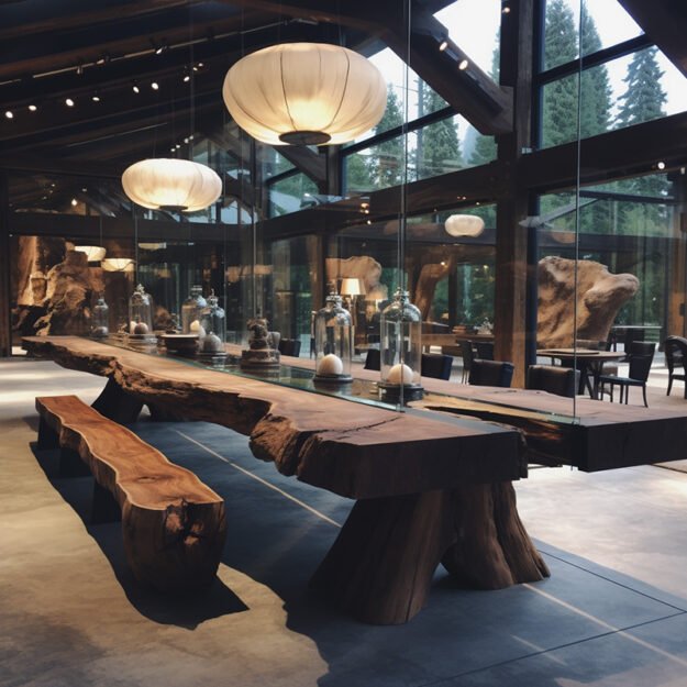 Exquisite Glass River Table: A Statement Piece for Any Space