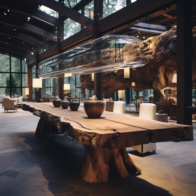 Glass River Table: Elevate Your Space with Nature's Artistry