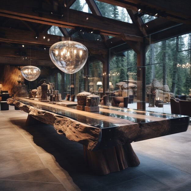 Glass River Table: Transform Your Space with Nature’s Artistry