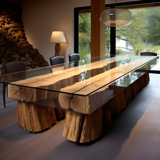 Stunning Glass River Table: A Work of Art for Your Home