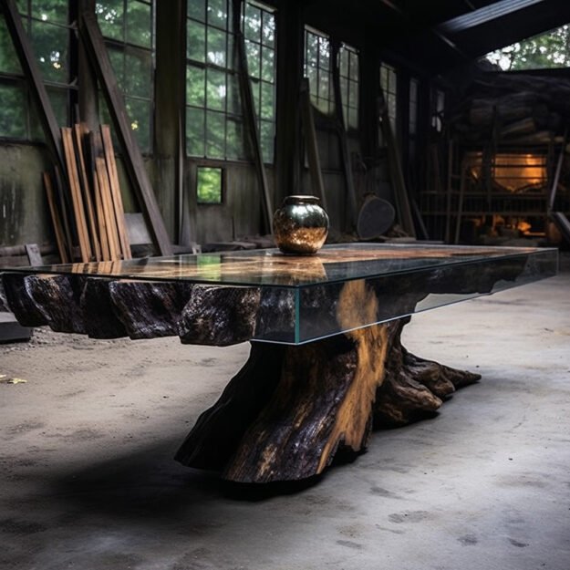 Stunning Glass River Table Perfect for Your Modern Space