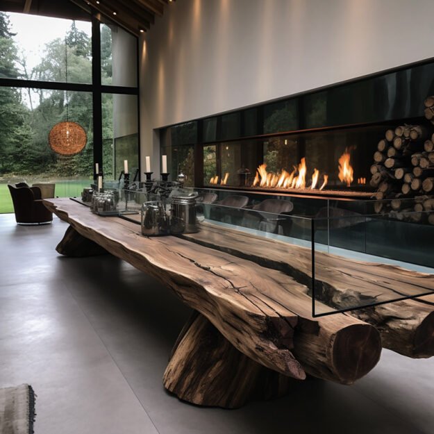 Exquisite Glass River Table: A Bold Statement for Your Home