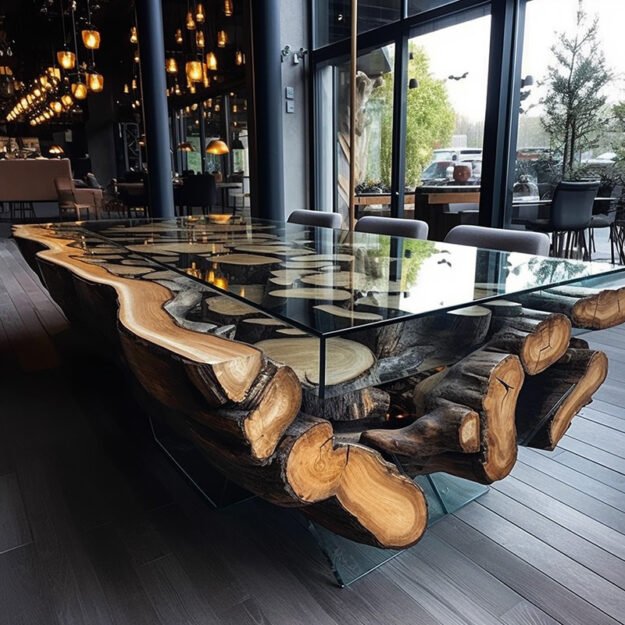 Glass River Table: A Stunning Centerpiece for Modern Elegance