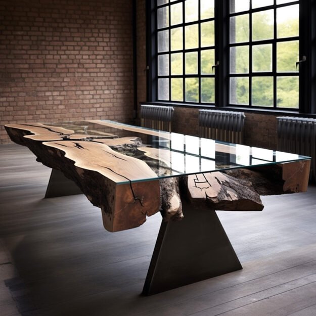 Stunning Glass River Table: Elevate Your Living Space