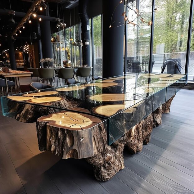 Exquisite Glass River Table: A Stunning Centerpiece for Your Home