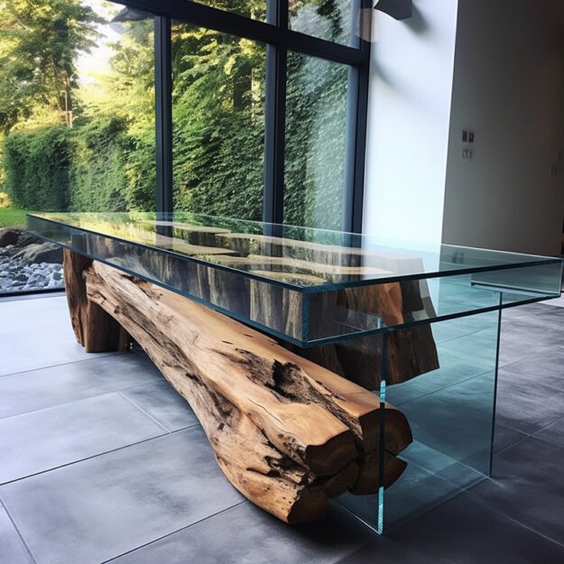 Elegant Glass River Table to Transform Your Space