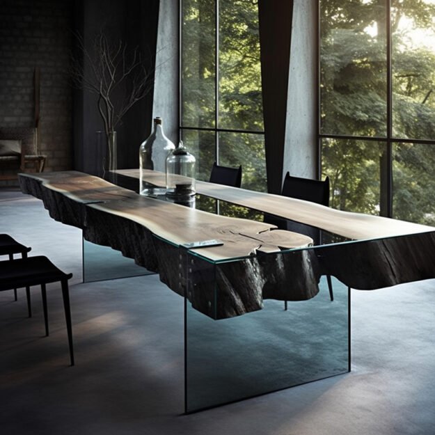 Elegant Glass River Table that Transforms Your Space