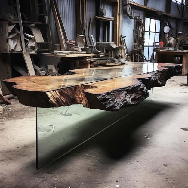 Glass River Table: Elevate Your Living Space with Nature's Artistry