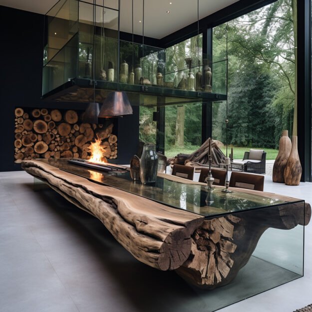 Exquisite Glass River Table: A Statement Piece for Your Home