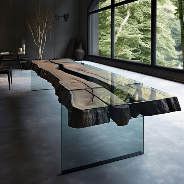 Captivating Glass River Table: Elevate Your Living Space