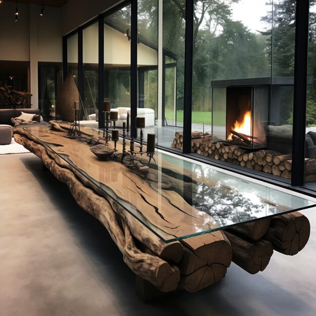 Exquisite Glass River Table: A Stunning Centerpiece for Your Home