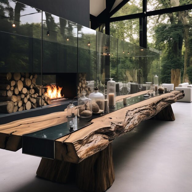 Stunning Glass River Table: Elevate Your Space in Elegance
