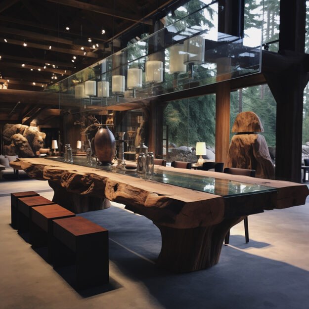 Enchanting Glass River Table: Elevate Your Space