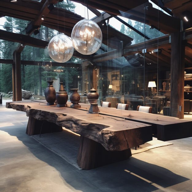 Enchanting Glass River Table: Elevate Your Space