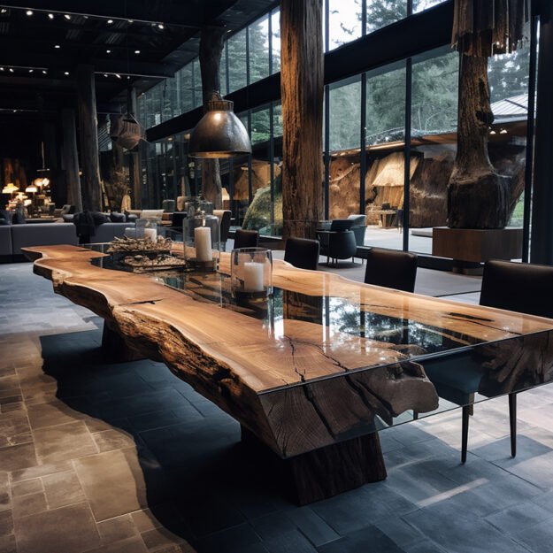 Captivating Glass River Table: Transform Your Space