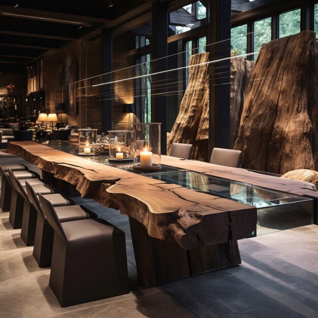 Glass River Table: A Fusion of Nature and Elegance
