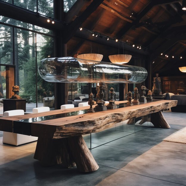 Elegant Glass River Table for Upscale Living