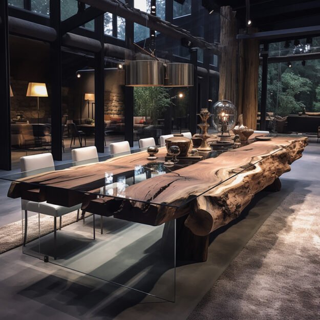 Captivating Glass River Table: Elevate Your Home