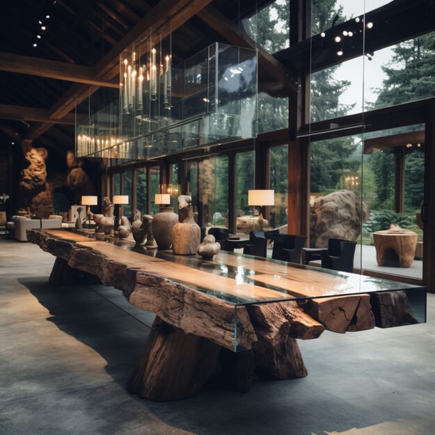 Exquisite Glass River Table: Transform Your Space