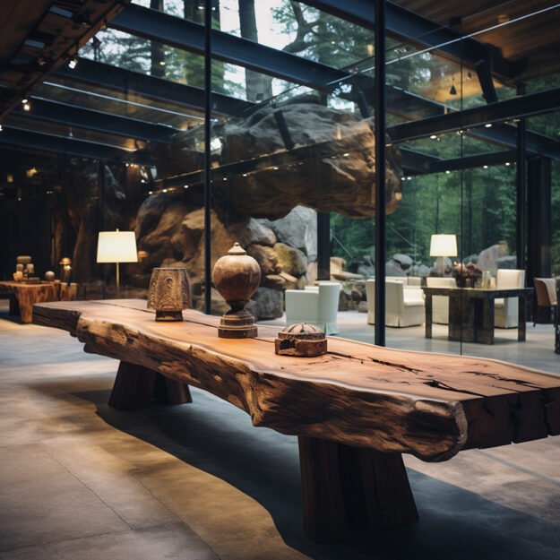 Elegant Glass River Table to Transform Your Space