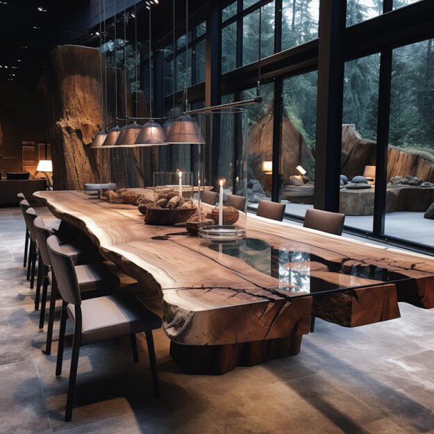 Elegant Glass River Table –