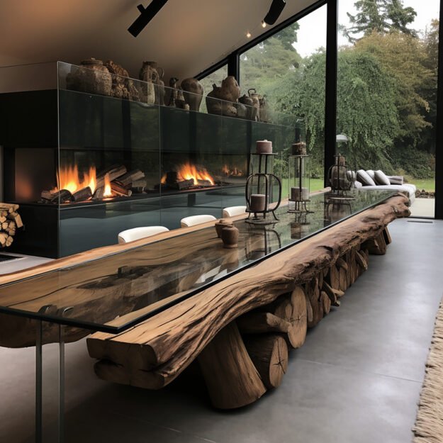 Elegant Glass River Table: A Masterpiece for Your Modern Home