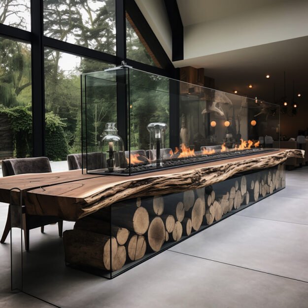 Glass River Table: A Harmony of Nature and Luxury