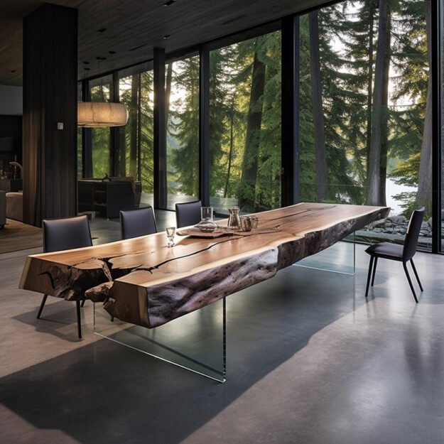 Elegant Glass River Table: A Stunning Centerpiece for Your Home