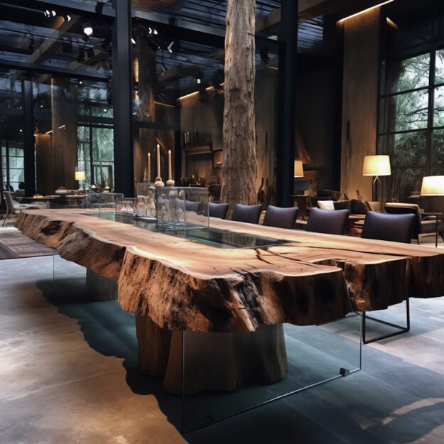 Stunning Glass River Table for Your Elegant Space