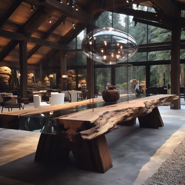 Glass River Table: Elevate Your Space with Nature's Artistry