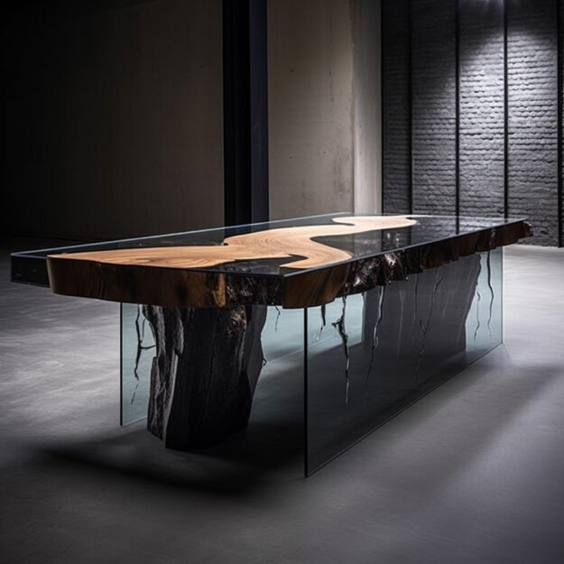 Glass River Table: A Stunning Centerpiece for Your Modern Home