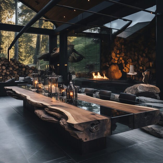 Stunning Glass River Table: Elevate Your Space