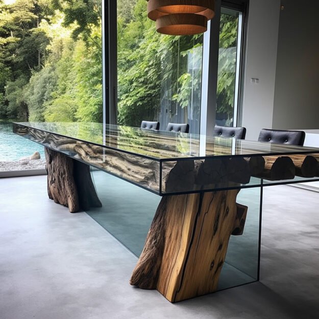 Exquisite Glass River Table to Elevate Your Space