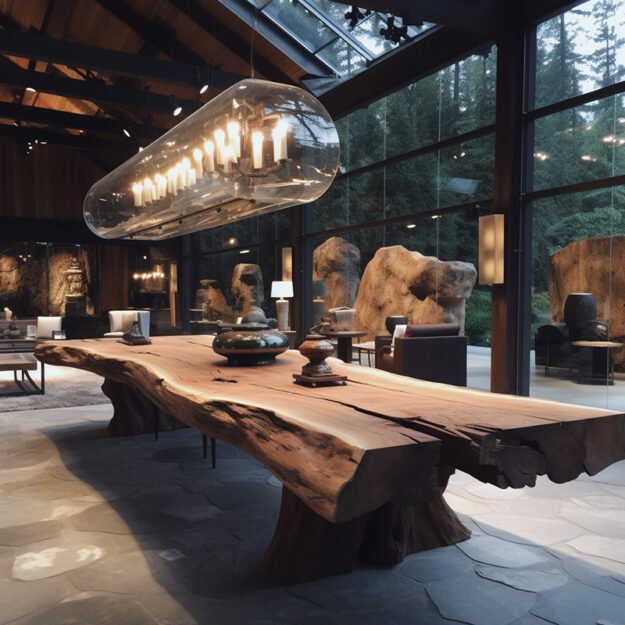 Exquisite Glass River Table: A Statement Piece for Elevated Living