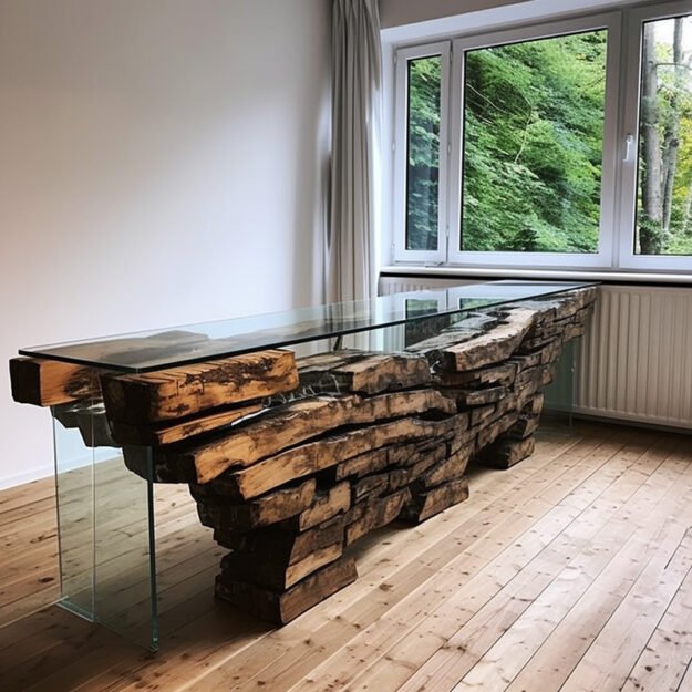 Exquisite Glass River Table: A Statement Piece for Timeless Elegance