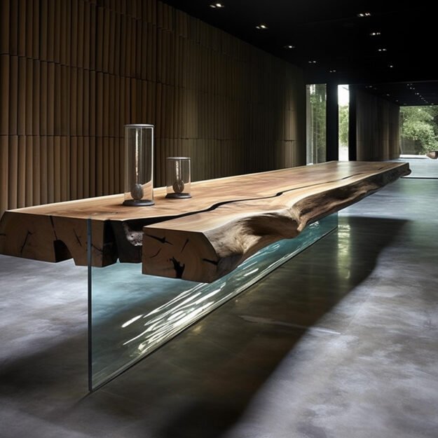 Elegant Glass River Table: The Pinnacle of Modern Design