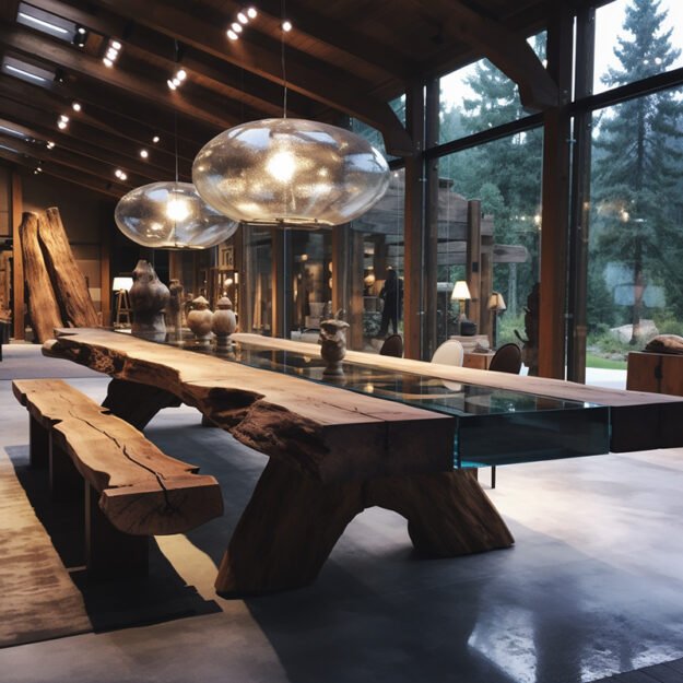 Glass River Table: Elevate Your Space with Nature's Splendor