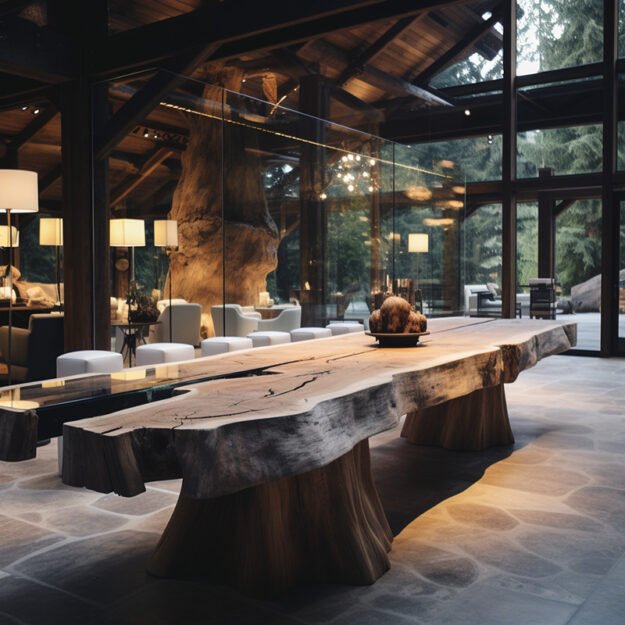 Stunning Glass River Table: Elevate Your Space