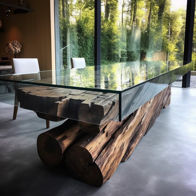 Exquisite Glass River Table for Timeless Elegance