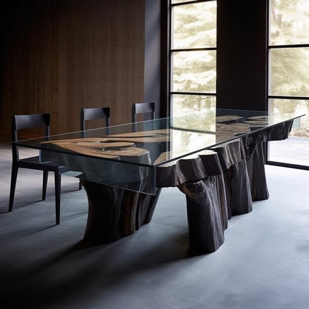 Exquisite Glass River Table: Timeless Elegance Redefining Your Space