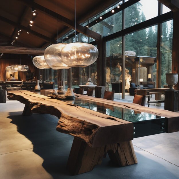 Experience Elegance with Our Glass River Table