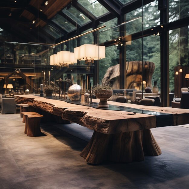 Captivating Glass River Table for Luxurious Living