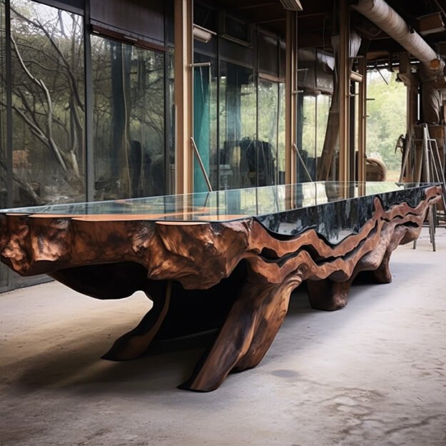 Stunning Glass River Table: A Statement Piece for Your Home