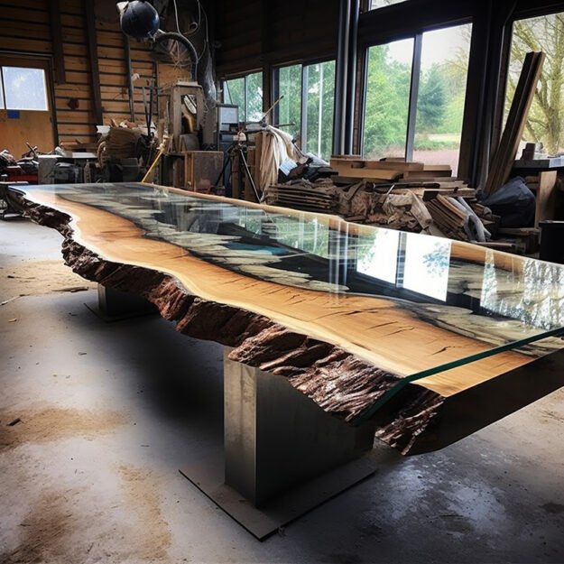 Elevate Your Space with a Stunning Glass River Table