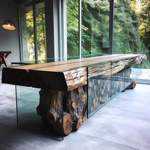 Exquisite Glass River Table: A Stunning Centerpiece for Modern Living