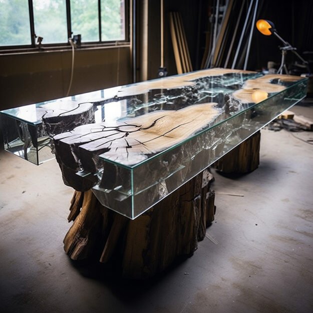 Exquisite Glass River Table: An Elegant Addition to Your Home